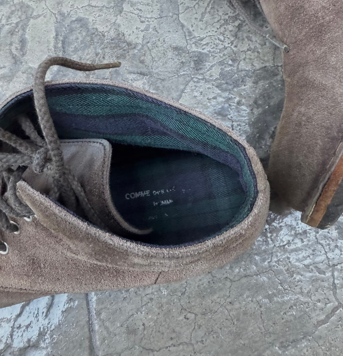 꼼데가르송 옴므 크레페 솔 스웨이드 4홀 부츠 상품이미지7