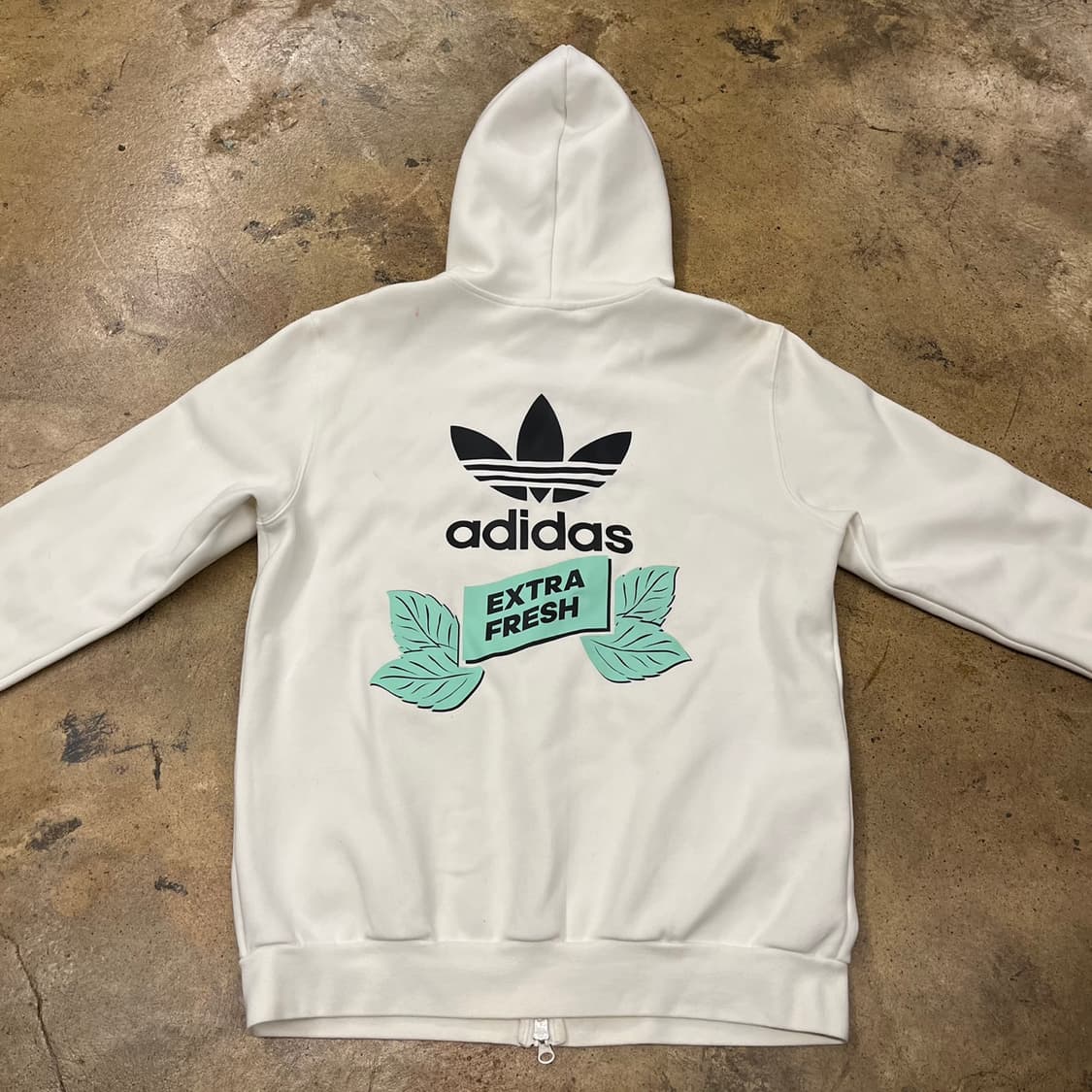 [정품/XL] 아디다스 민트 그래픽 화이트 후드집업 b16 상품이미지3