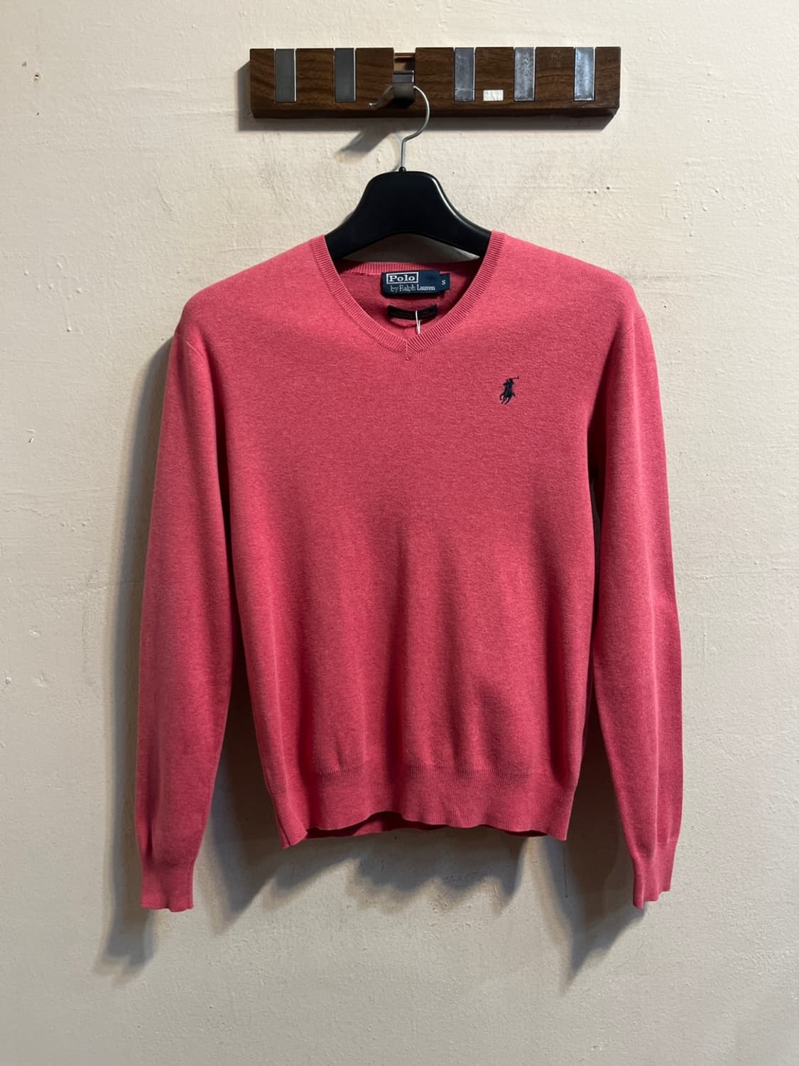 폴로 랄프 로렌 핑크 브이넥 스웨터 상품이미지1