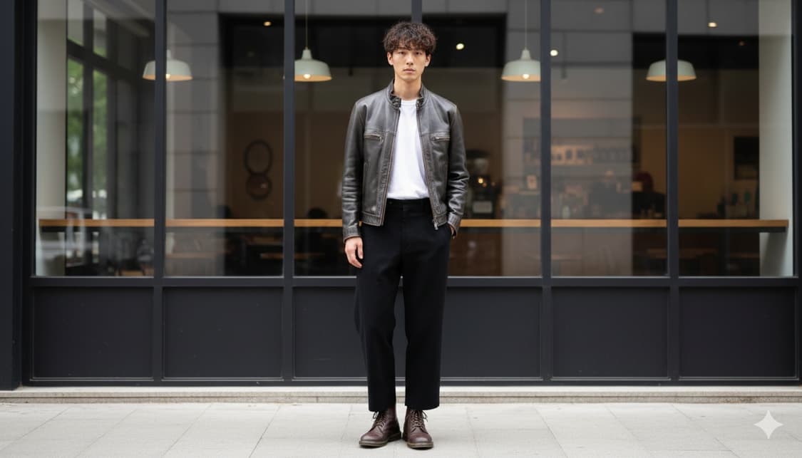 90s LANZI 클래식 진브라운 빈티지 양가죽자켓 상품이미지1