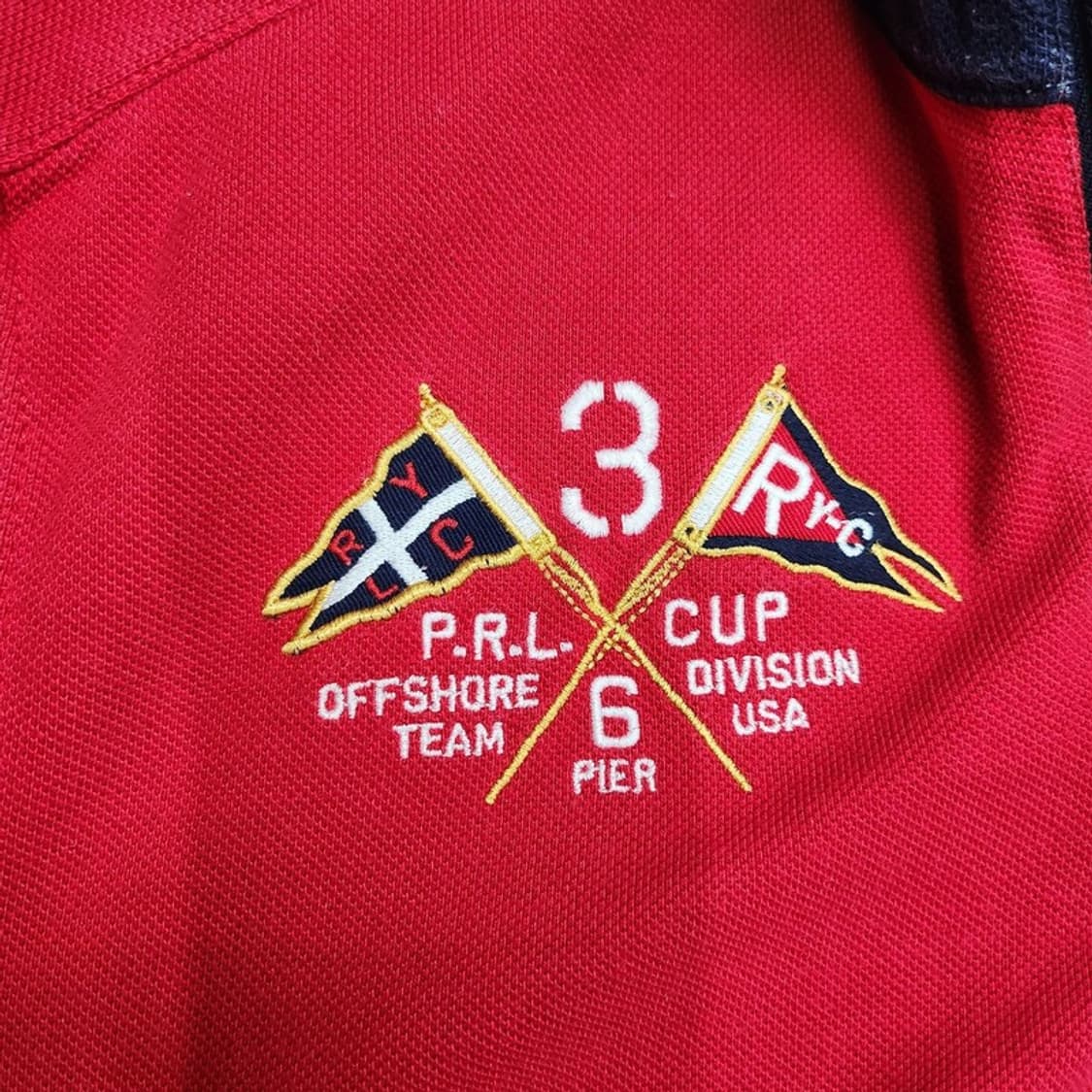 RALPH LAUREN 빅포니 USA 레이싱 반집업  M 상품이미지5