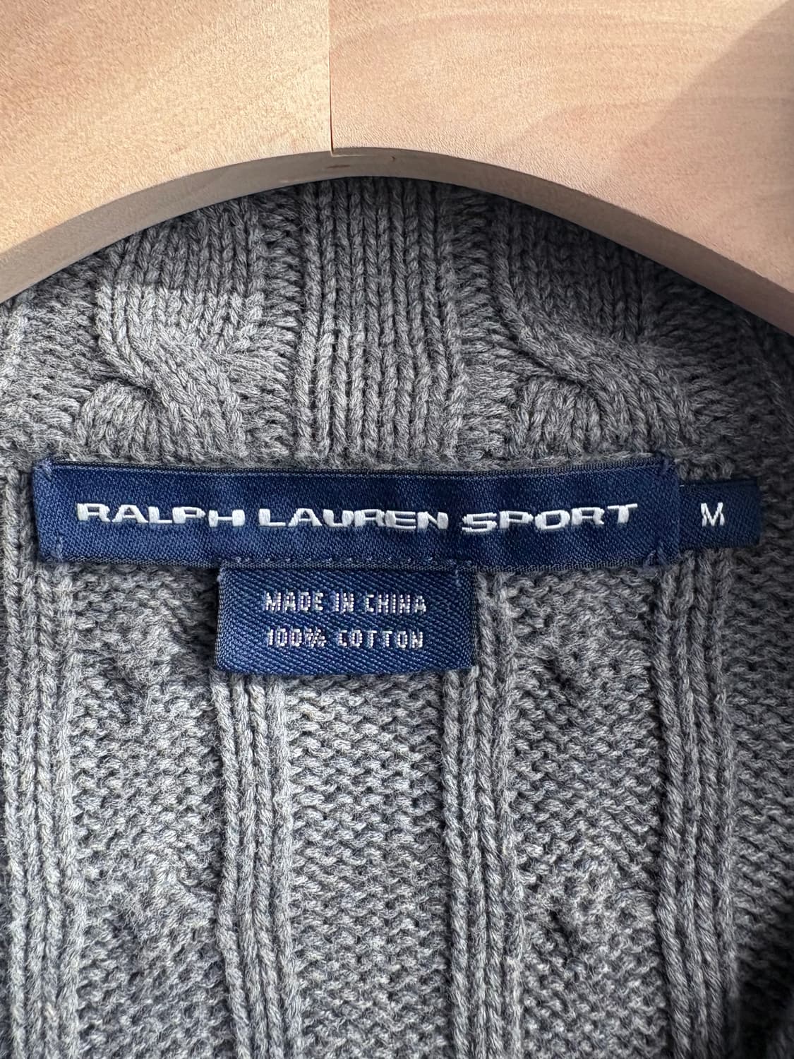 Polo 랄프로렌 우먼 코튼 그레이컬러 케이블 니트집업 상품이미지7