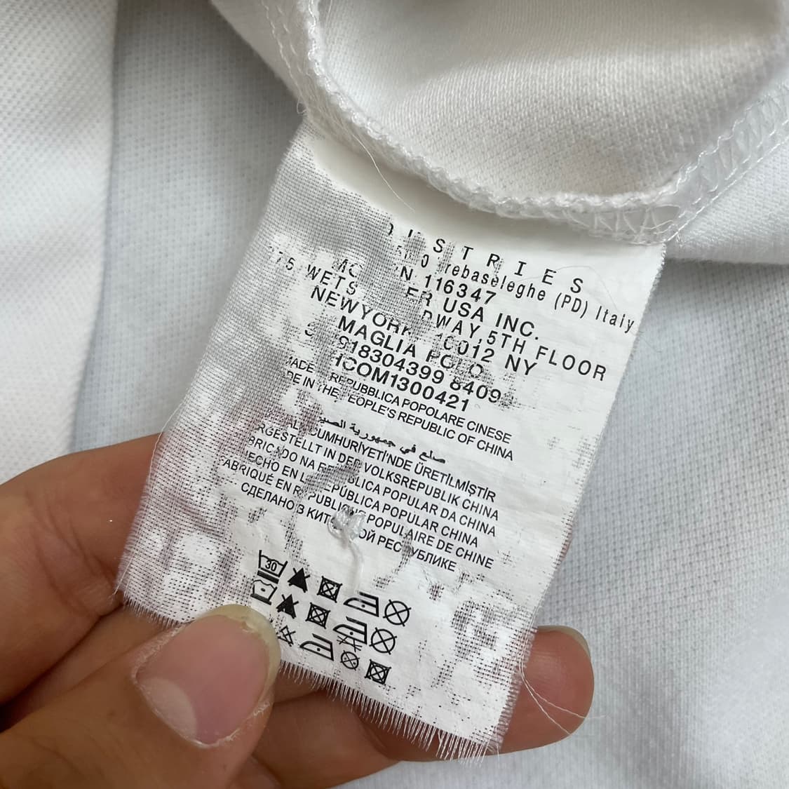 몽클레어 Moncler 화이트 긴팔 카라티 L 상품이미지3