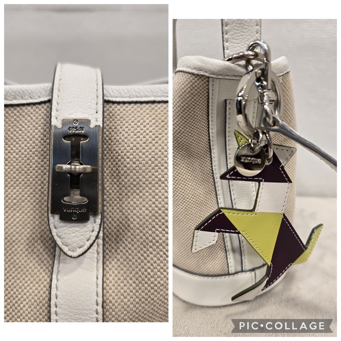 거의새거) 분크 페스토네 바스켓 피콜로 화이트 토트백 크로스백 상품이미지7