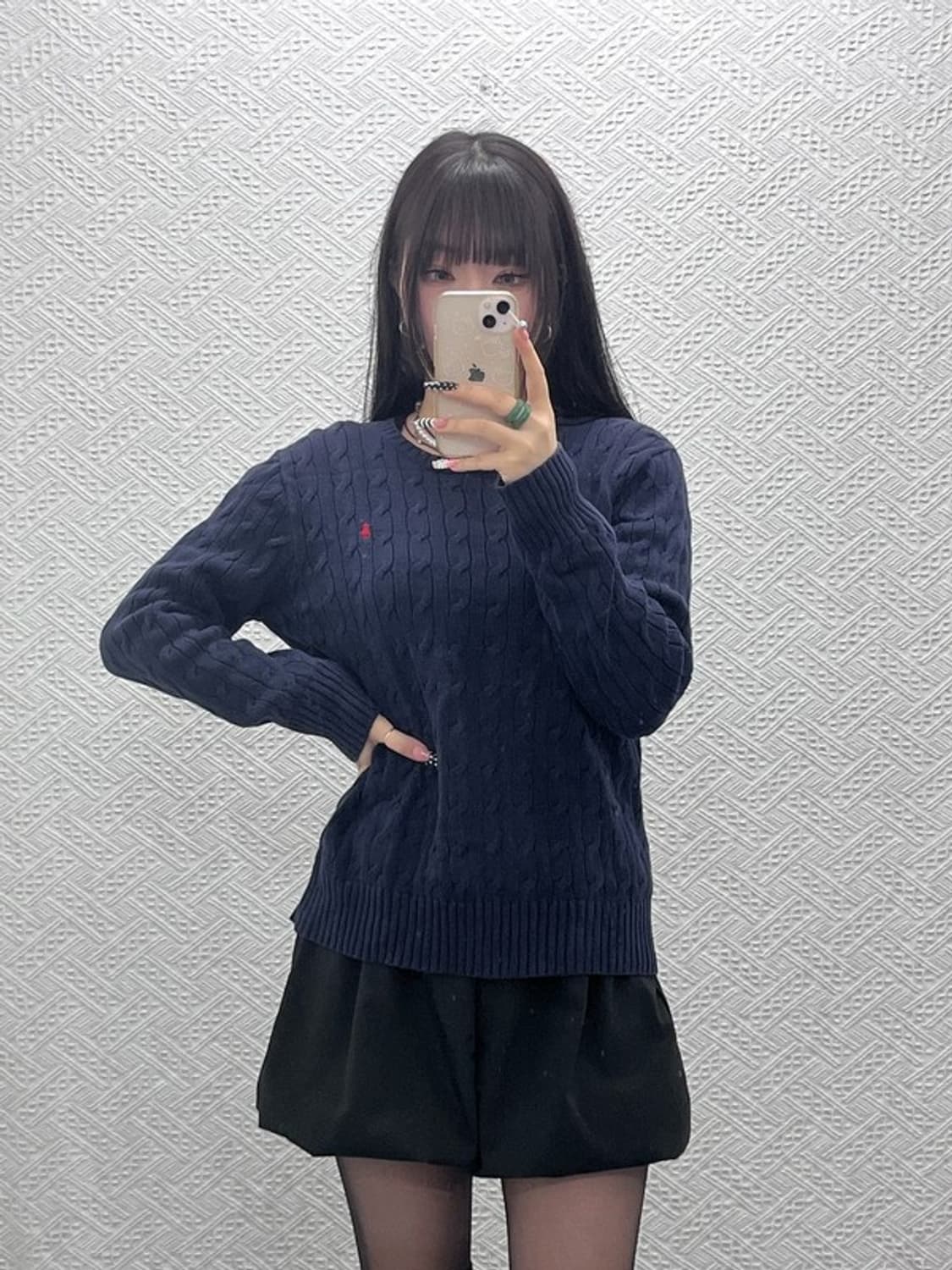 폴로 랄프로렌 빈티지 캐주얼 꽈배기 케이블 니트 L C10535 상품이미지2