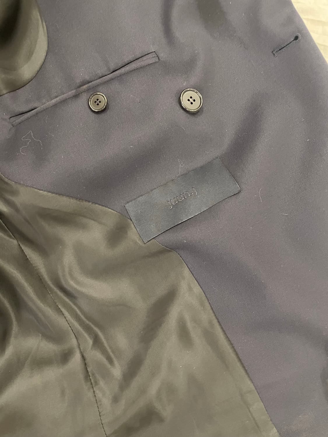 준지 네이비 히든버튼 더블 블레이저 46 상품이미지5