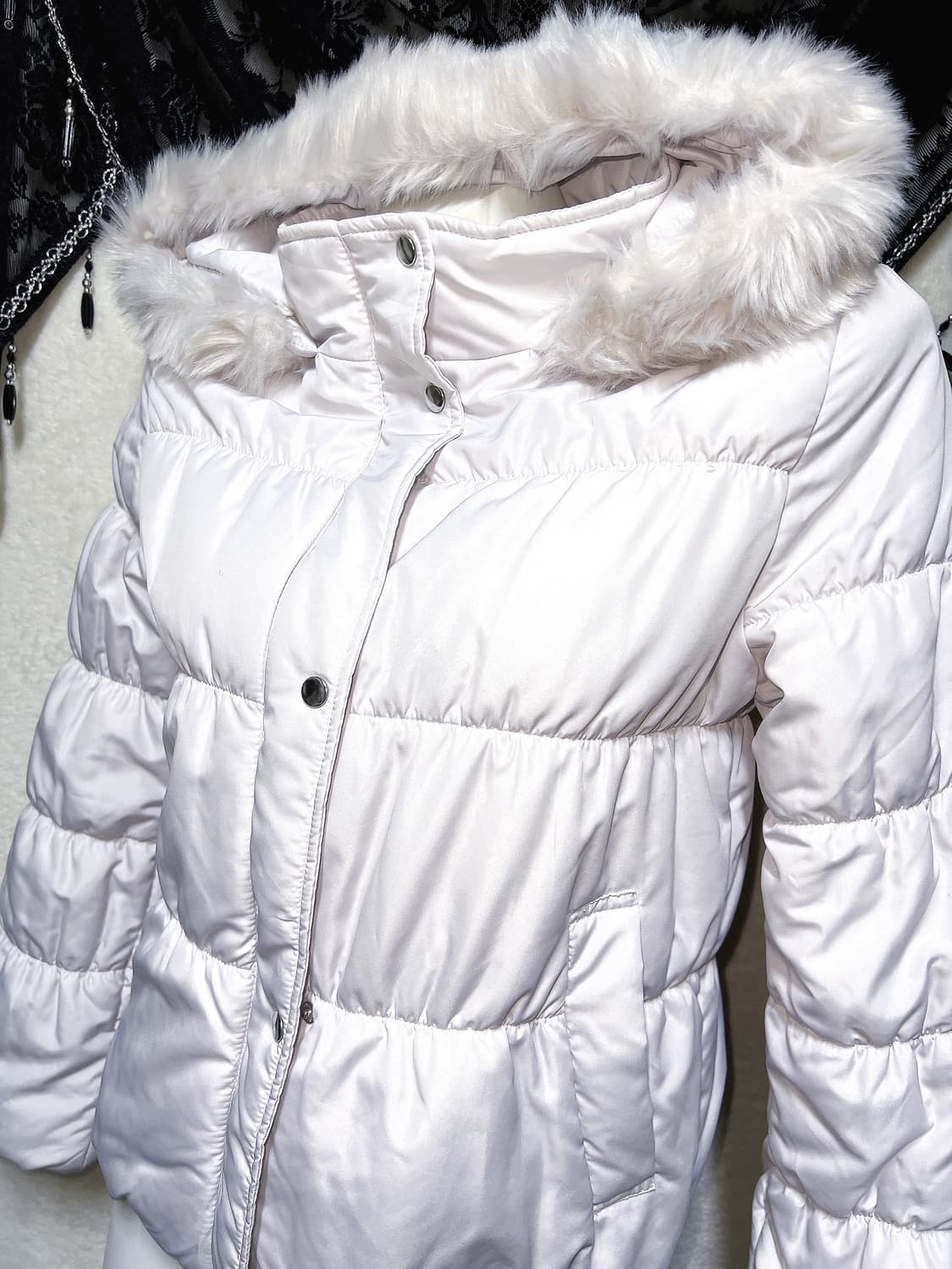 세실맥비 라벤더핑크 퍼후드 셔링 패딩 점퍼 로맨틱갸루 로걀 히메 러블리 상품이미지6