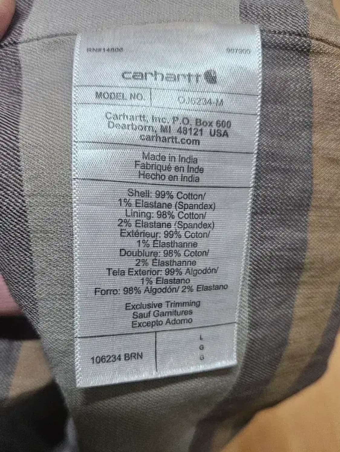 칼하트og 디트로이트 자켓  106234 브라운 L 상품이미지3