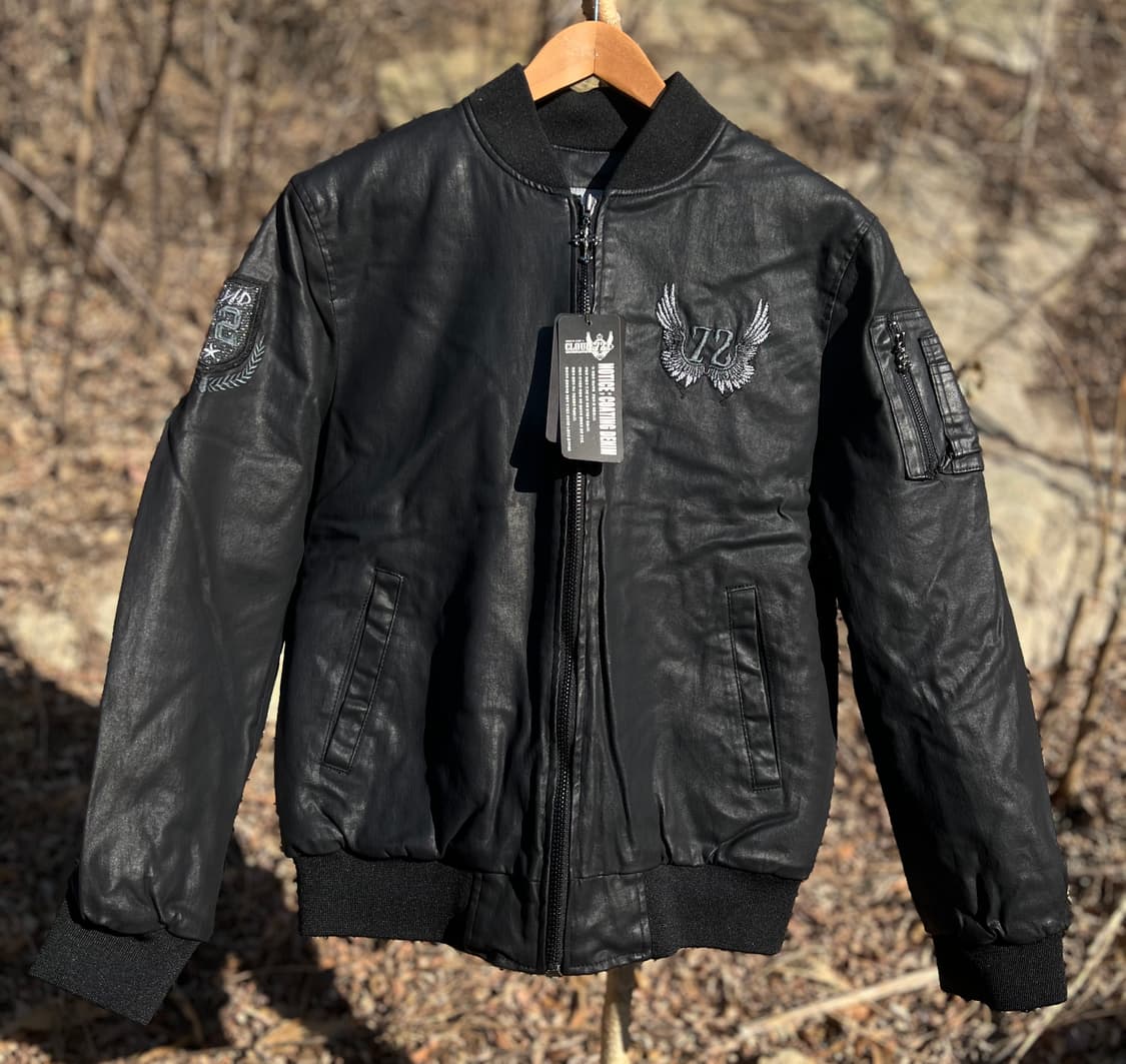 반사직자수 스컬 코팅스판 항공점퍼  상품이미지1