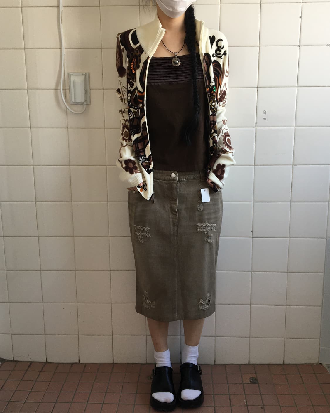 Printing point knit zip up 상품이미지8