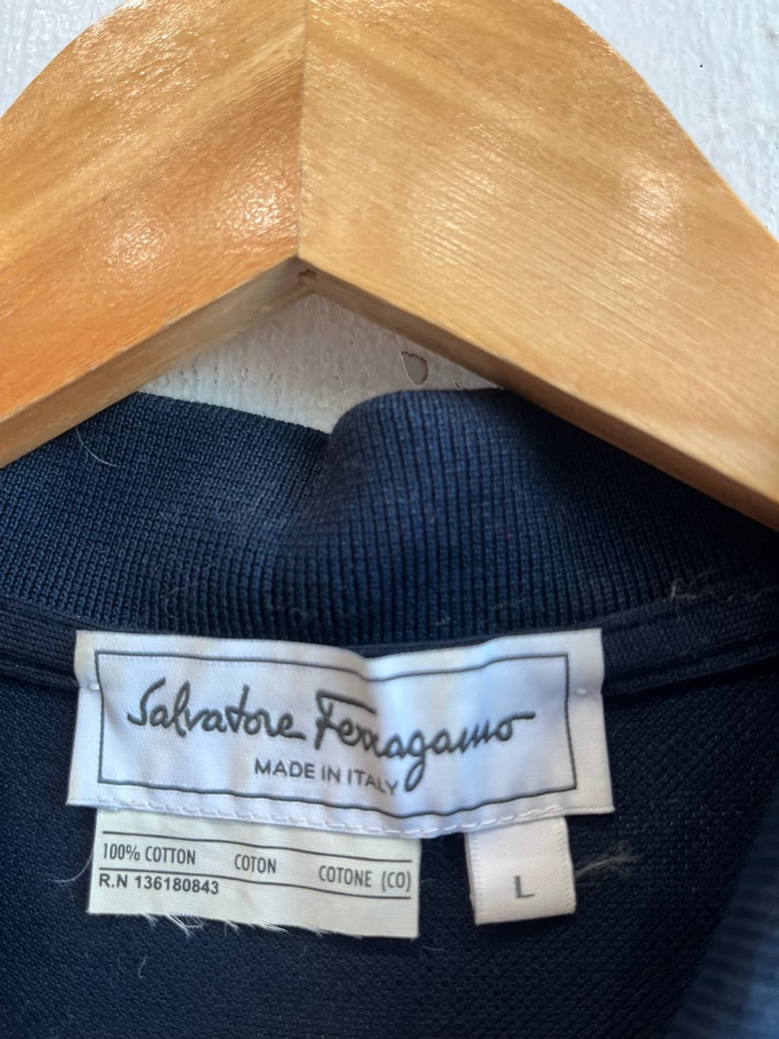 페레가모 하프집 PK티셔츠 카라티 Made in ITALY 상품이미지5