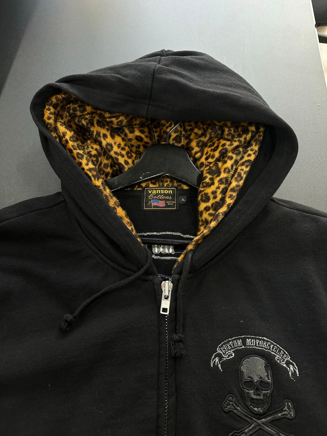 벤슨 스컬 넥핸드워머 레더호피 후드자켓 상품이미지8