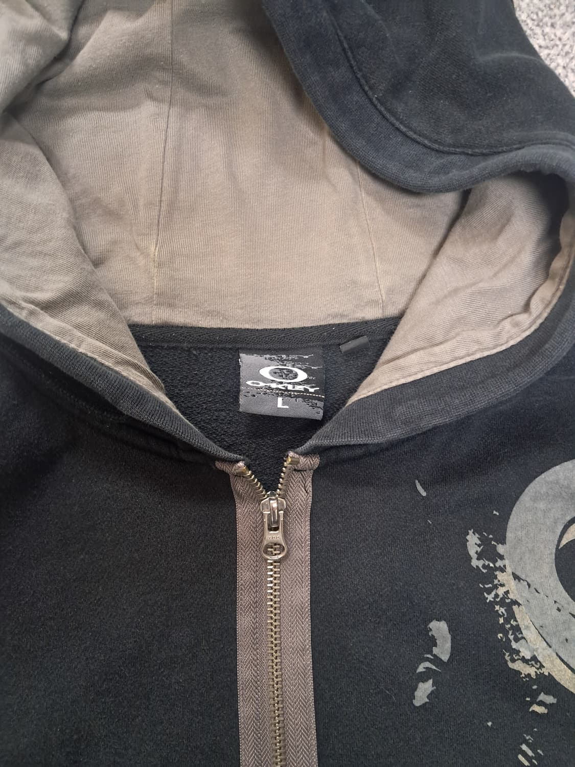 오클리 블랙 빅로고 아카이브 후드 집업 상품이미지3