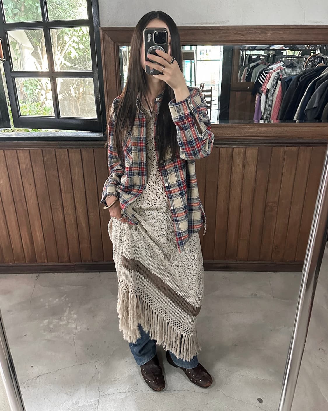 BEAMS BOY exclusive fabric check shirt 상품이미지1