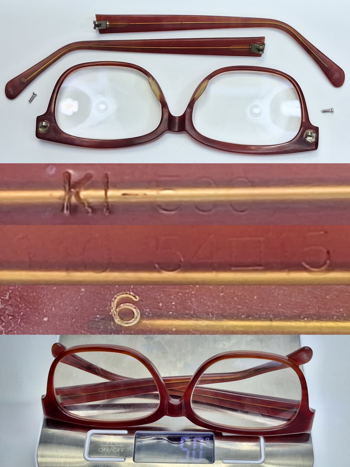 80s 일본 빈티지 KI-500 넘버6 공방 장인 수제 뿔테 안경테 상품이미지4