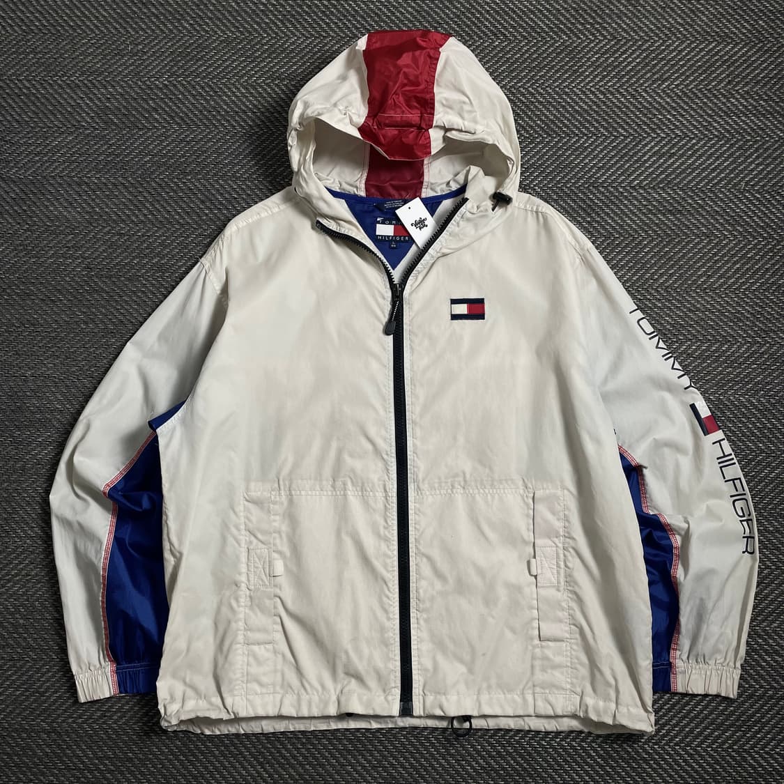 90s 타미힐피거 스펠아웃 빅로고 바람막이 자켓 o 4047 상품이미지1