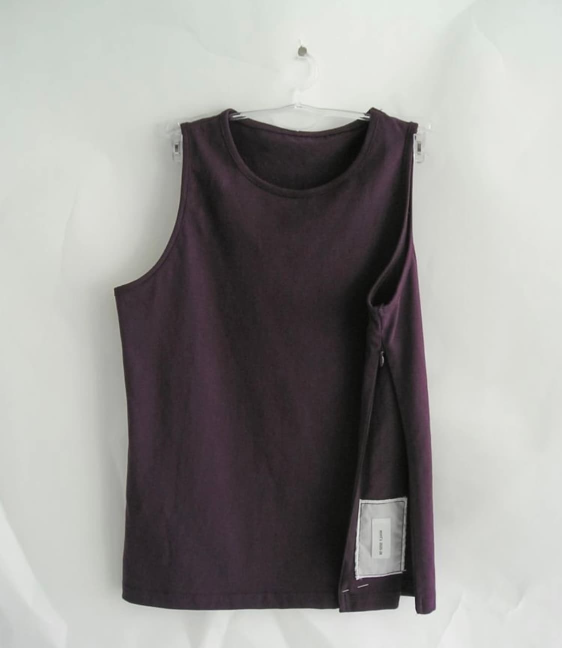 에옹쓰 Side Zipper Cotton Top - Purple 상품이미지1