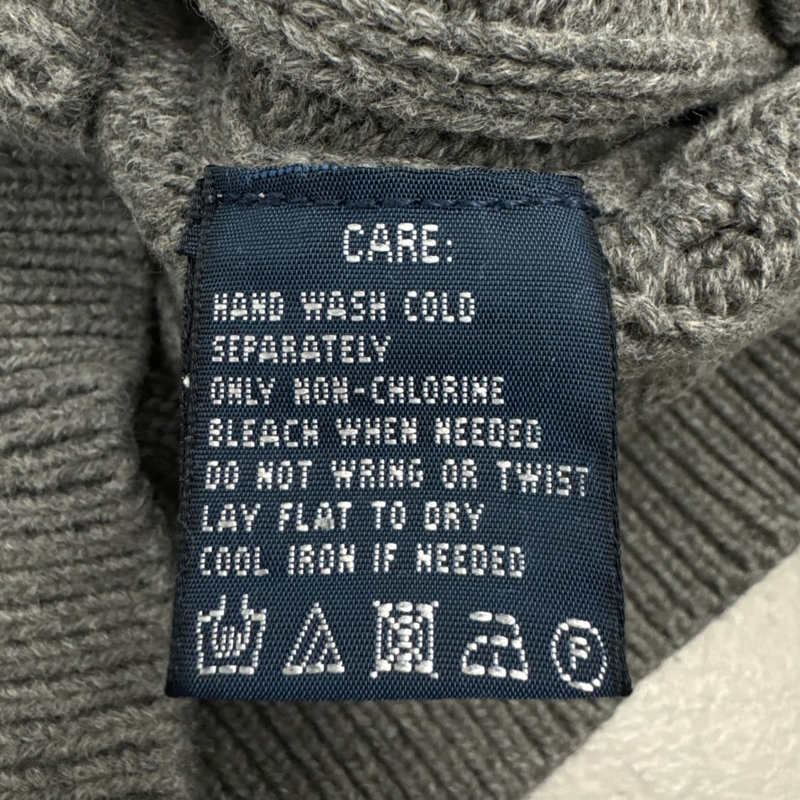 폴로 핑크 포니 딱붙 꽈배기 니트집업 그레이 상품이미지5