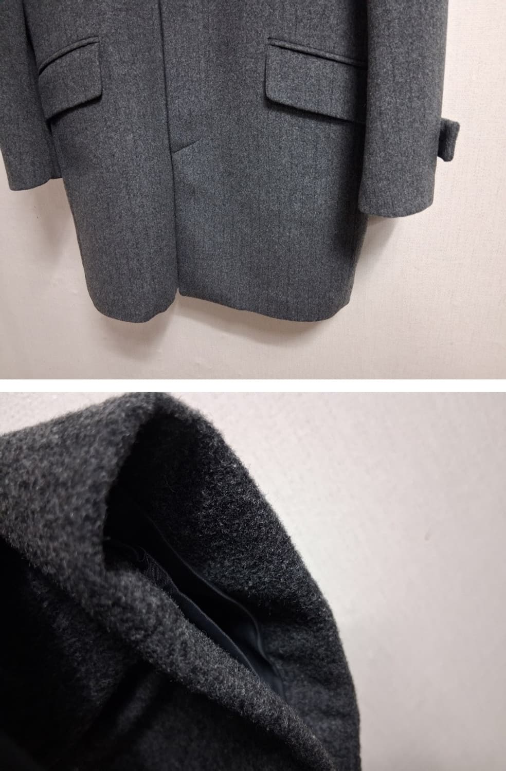 제일모직 mvio 남성 누빔안감 순모모직코트 남성100 새거같은상태
 상품이미지5