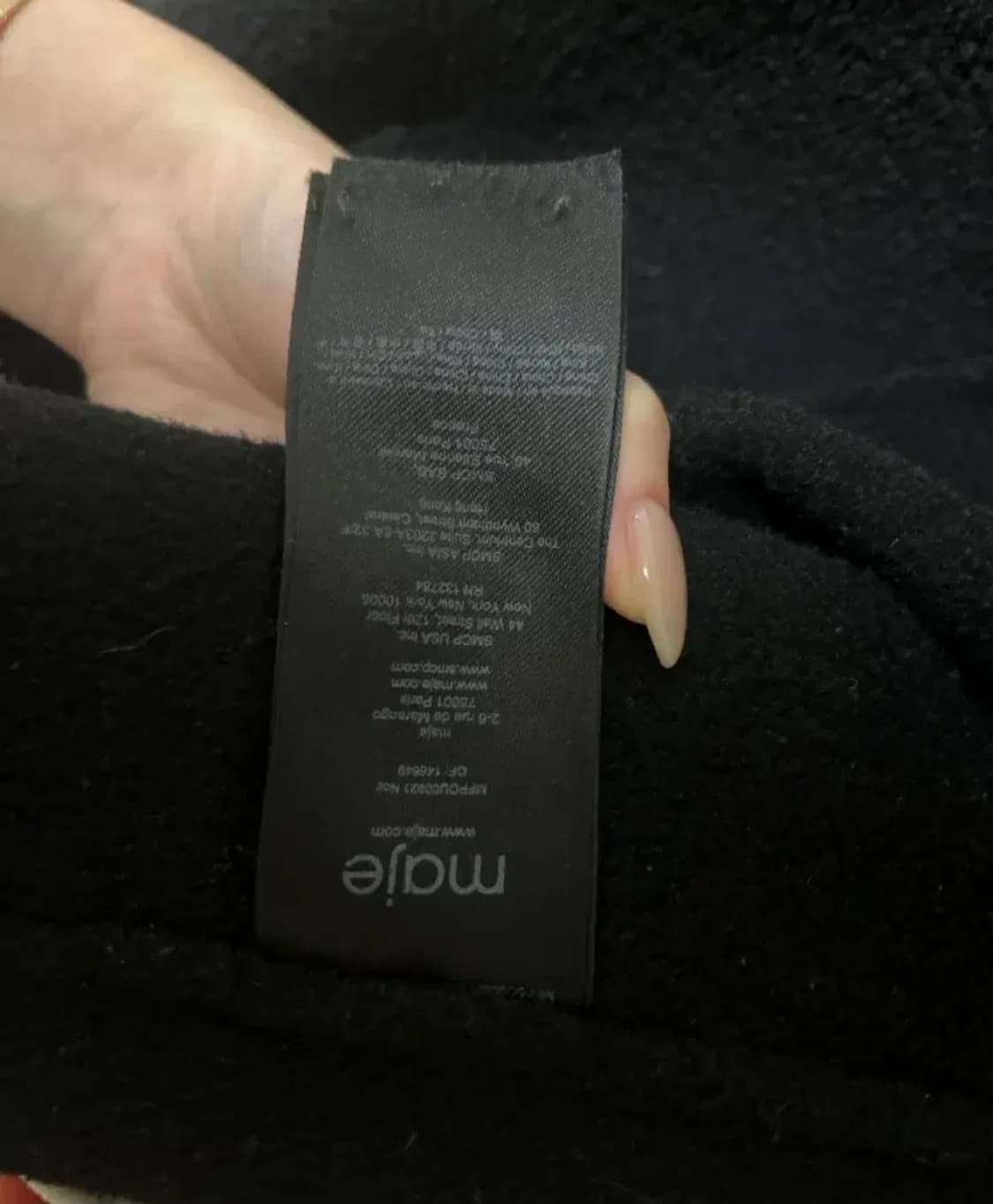 Maje 마쥬 블랙 울 벨티드 자켓 36사이즈 상품이미지4