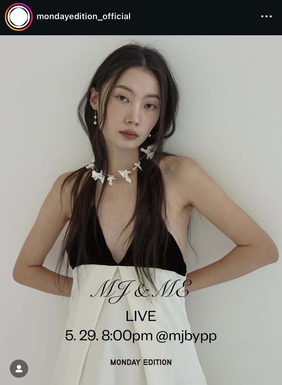 먼데이에디션xMJ 콜라보 LILIUM LINE NECKLACE 상품이미지2