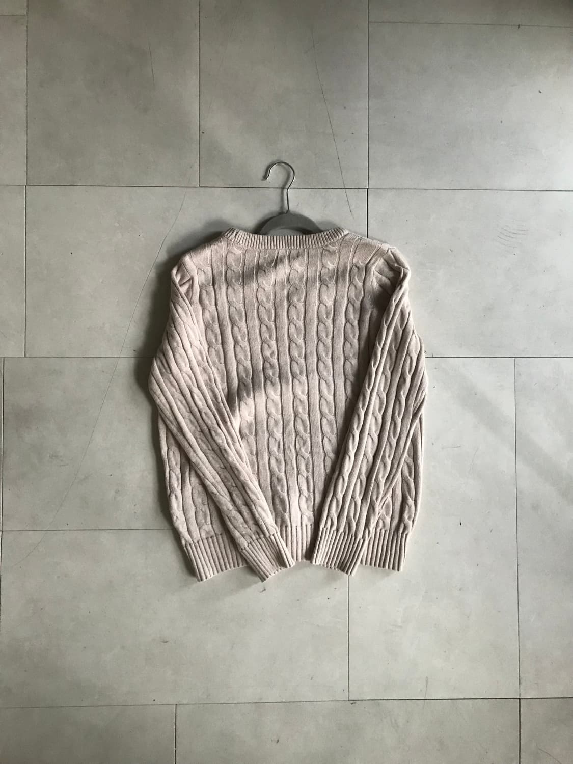 폴로 아쎈 베이지 케이블 니트 상품이미지7