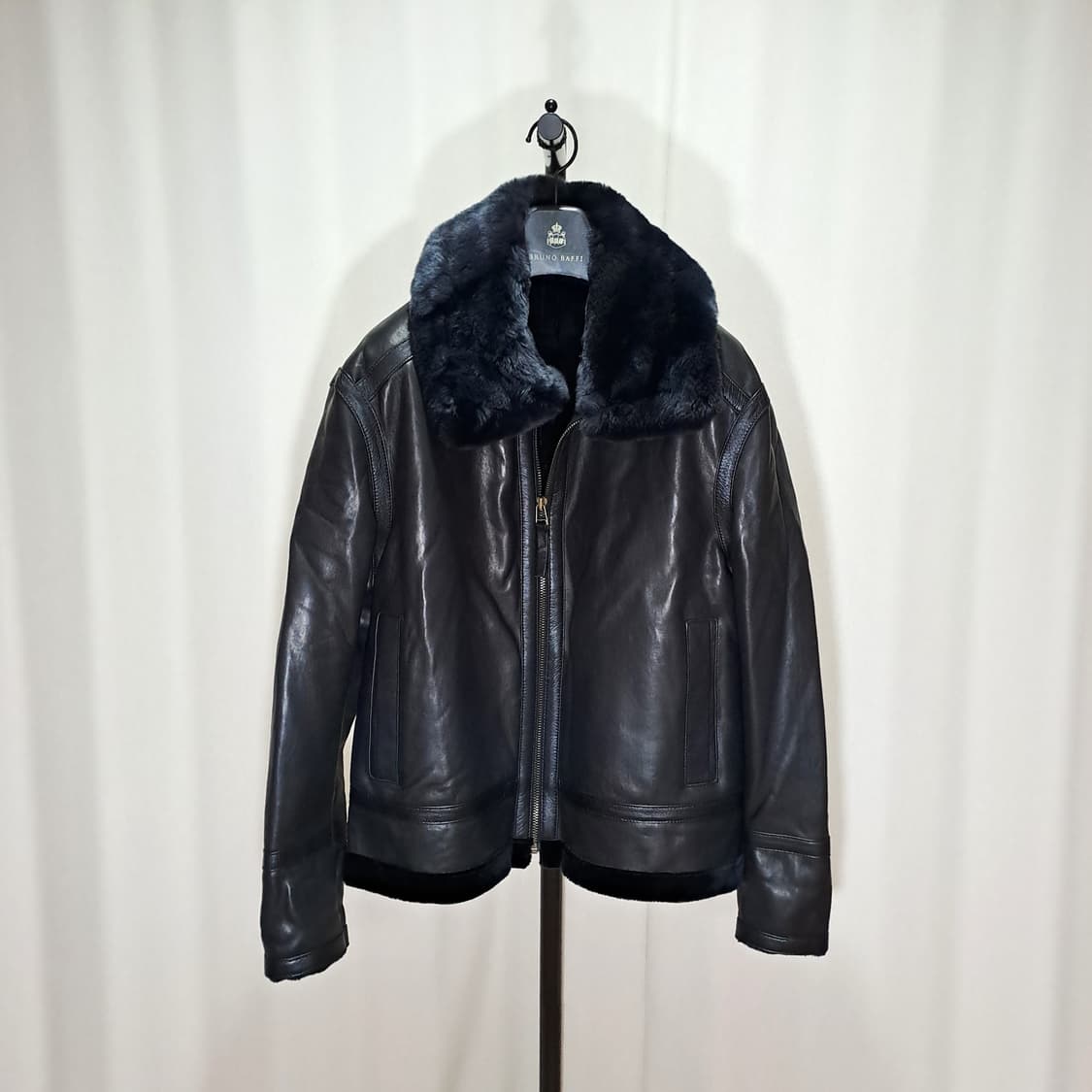 (택포) 양가죽 싱글 블랙 무스탕 100 B467 상품이미지1