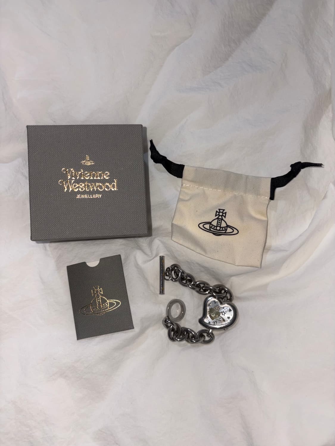 비비안웨스트우드 실버 골드 하트 시계 상품이미지2