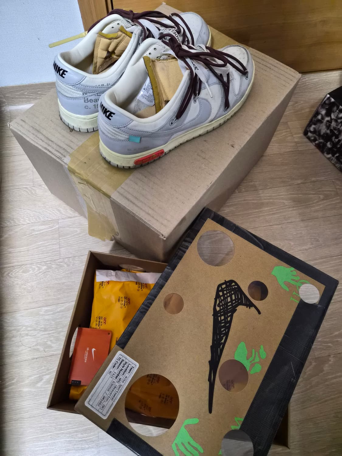 나이키 x 오프화이트 덩크로우 280 로트46 상품이미지7