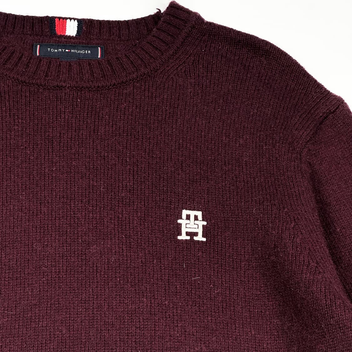 타미힐피거 플래그 TH 버건디 울니트 (M) 상품이미지3