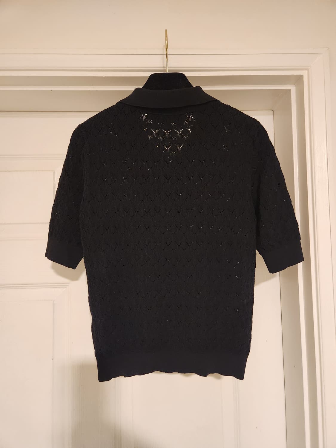 (정품)씨뉴욕 SEA NY 블랙 폴로 니트탑 상품이미지5