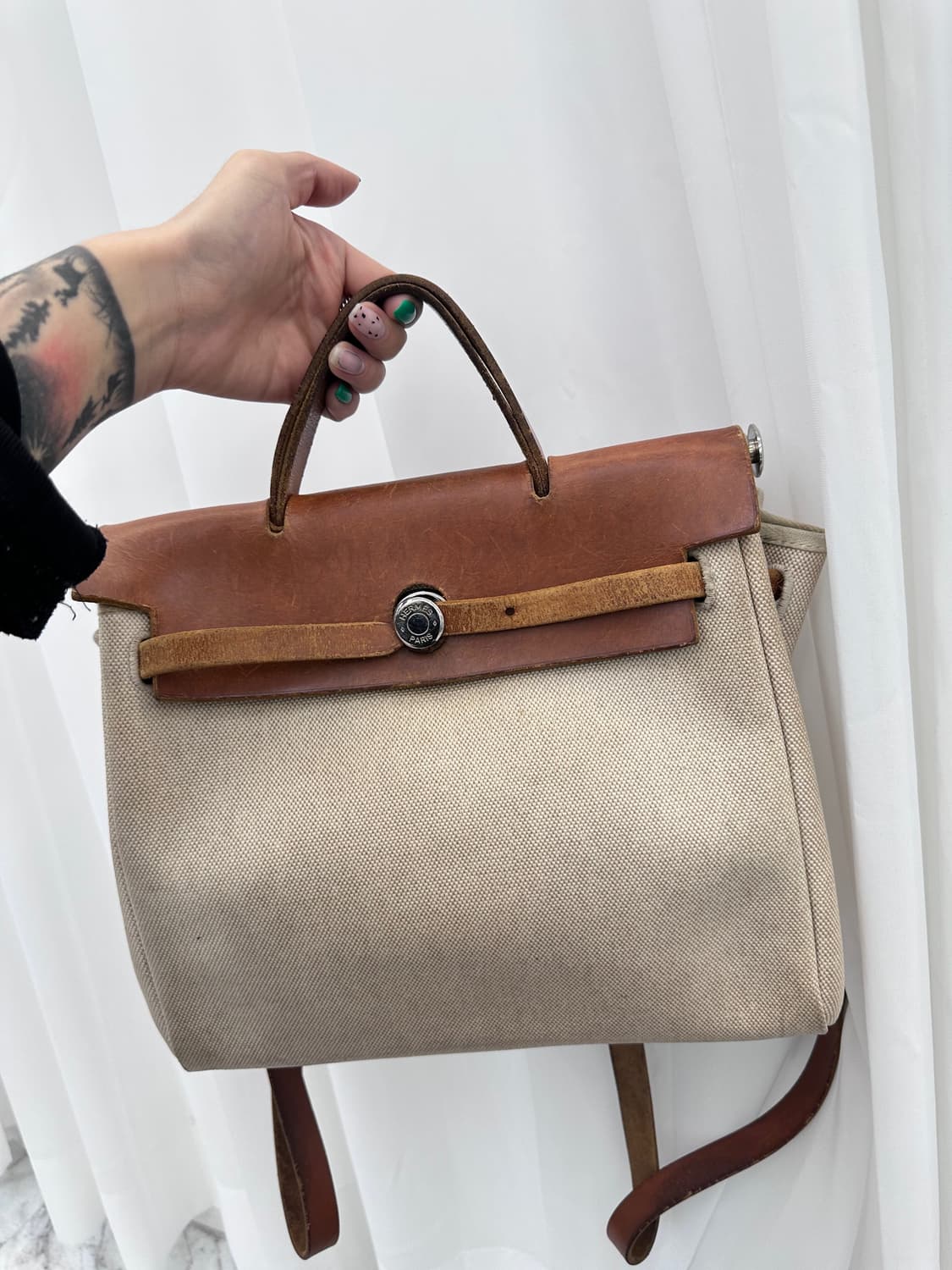 (빈티지) 에르메스 캔버스 에르백팩 상품이미지1