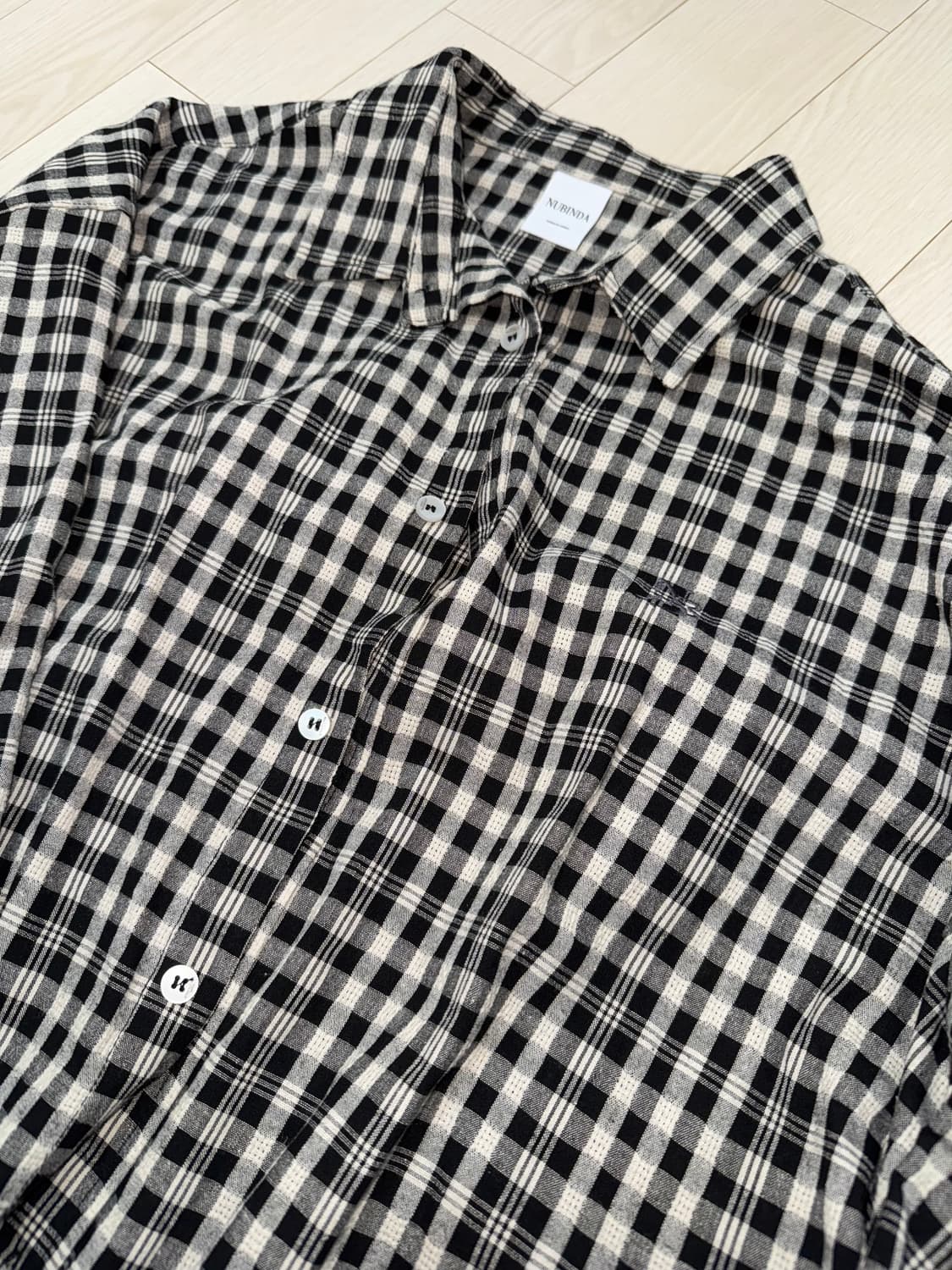 누빈다 체크셔츠 상품이미지2