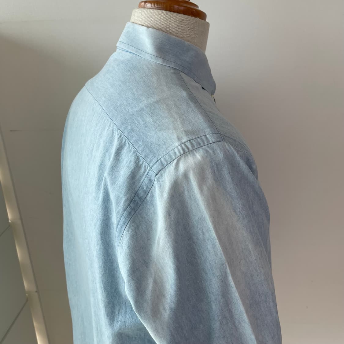 새빌로우 맞춤셔츠 워싱 데님 105~110 상품이미지6