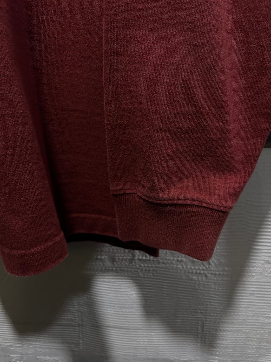 [M]L.L.Bean USA 엘엘빈 컬러 스트라이프 버건디 럭비 티셔츠 상품이미지4