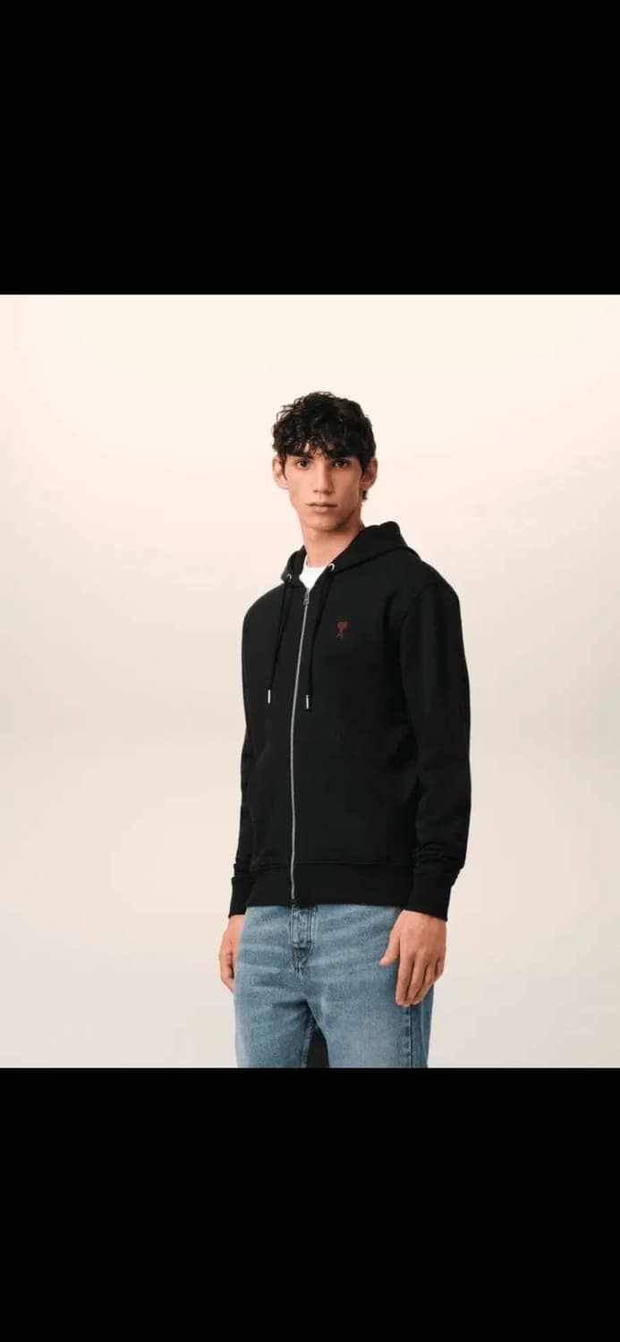 🔥[새상품/QR정품]🔥아미 후드집업 스몰로고 블랙,그레이, 네이비  상품이미지6