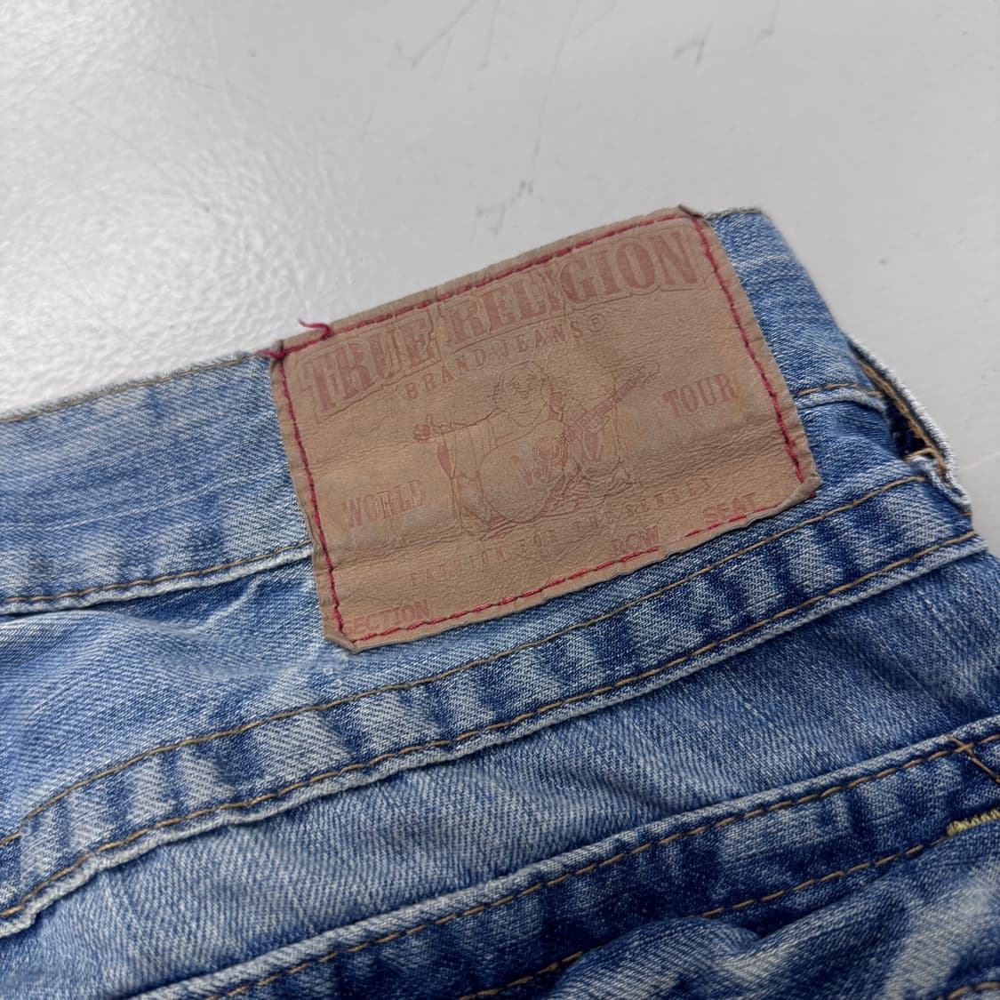 트루릴리전 Y2K 부츠컷 디스트레스드 로우라이즈 데님팬츠 상품이미지7