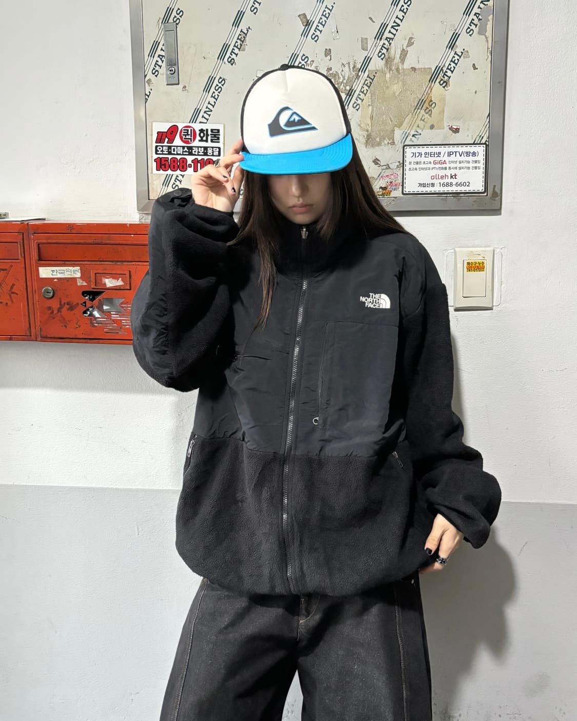 90s THENORTHFACE 블랙 고프코어 고어텍스 플리스 집업 상품이미지2