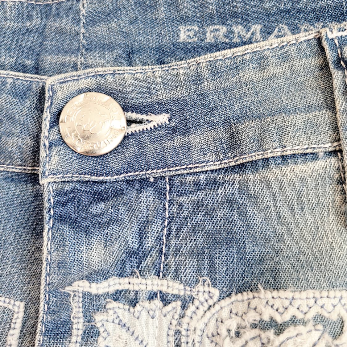 에르마노 설비노 코튼데님진 레이스 청바지 팬츠 (표기38/55) 상태최상 상품이미지2