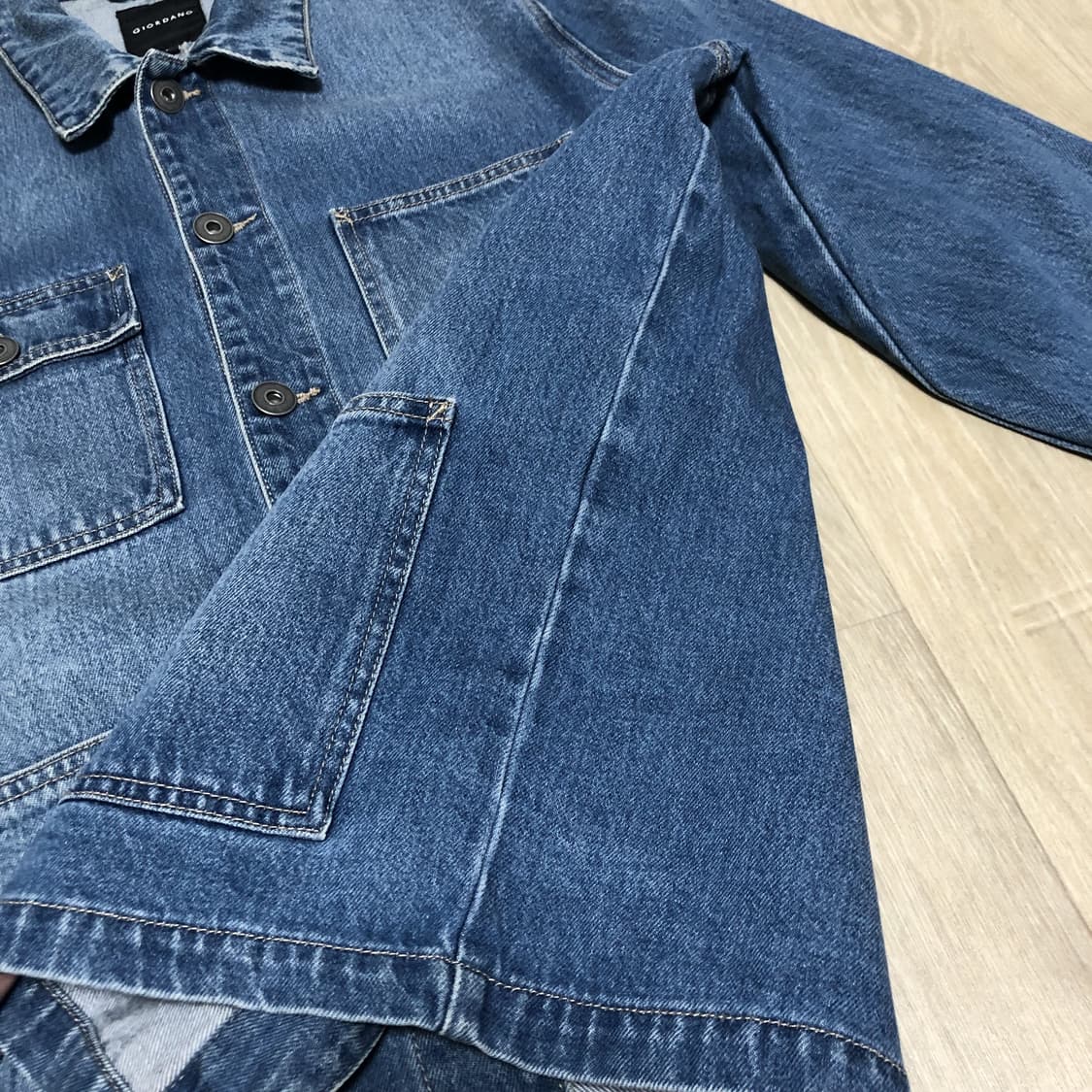 (L) 지오다노 GIORDANO 프렌치 데님 워크 자켓 상품이미지5