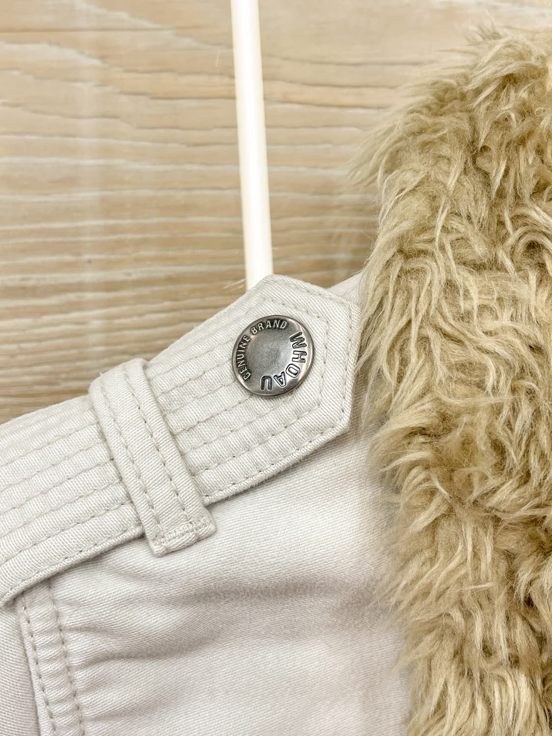 후아유 쉐르파 카라 바이커 자켓 상품이미지6