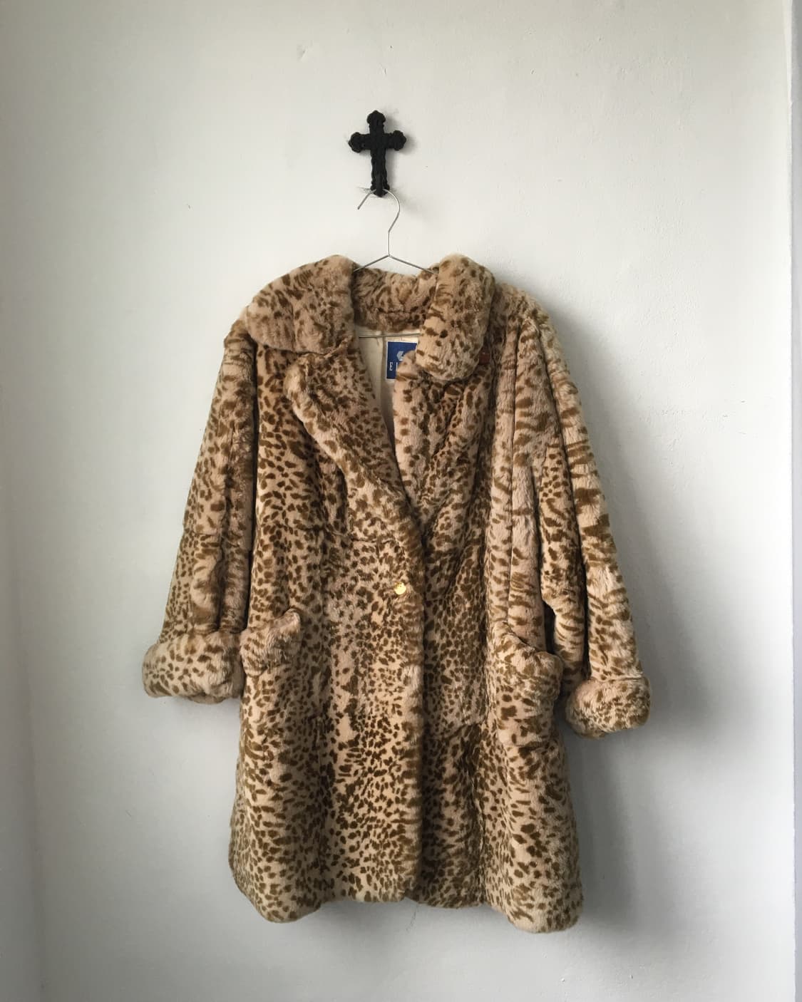 Fake fur leopard pattern jacket 상품이미지2