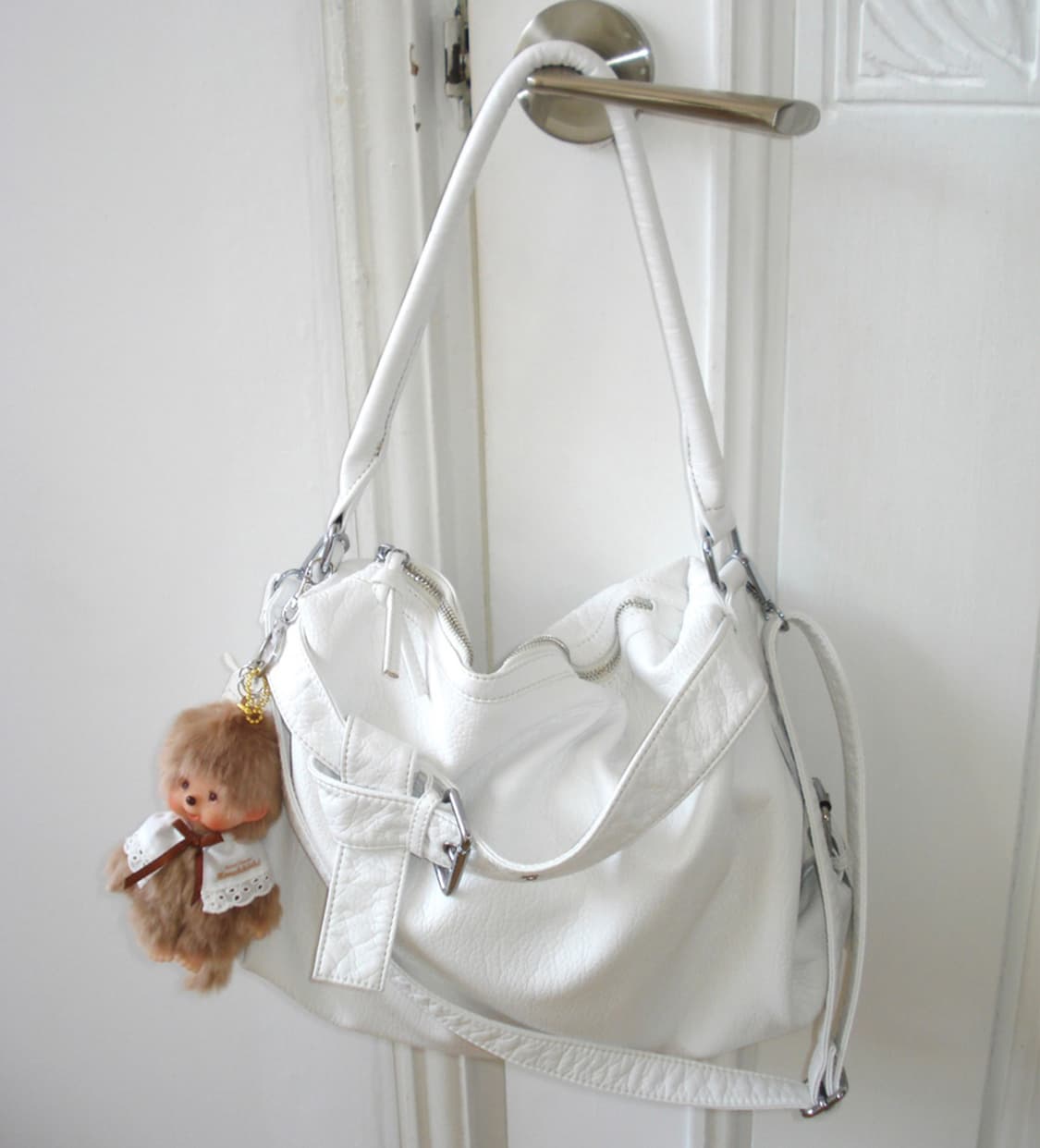 아워캐비넷 y2k 벨트 백 화이트 상품이미지1