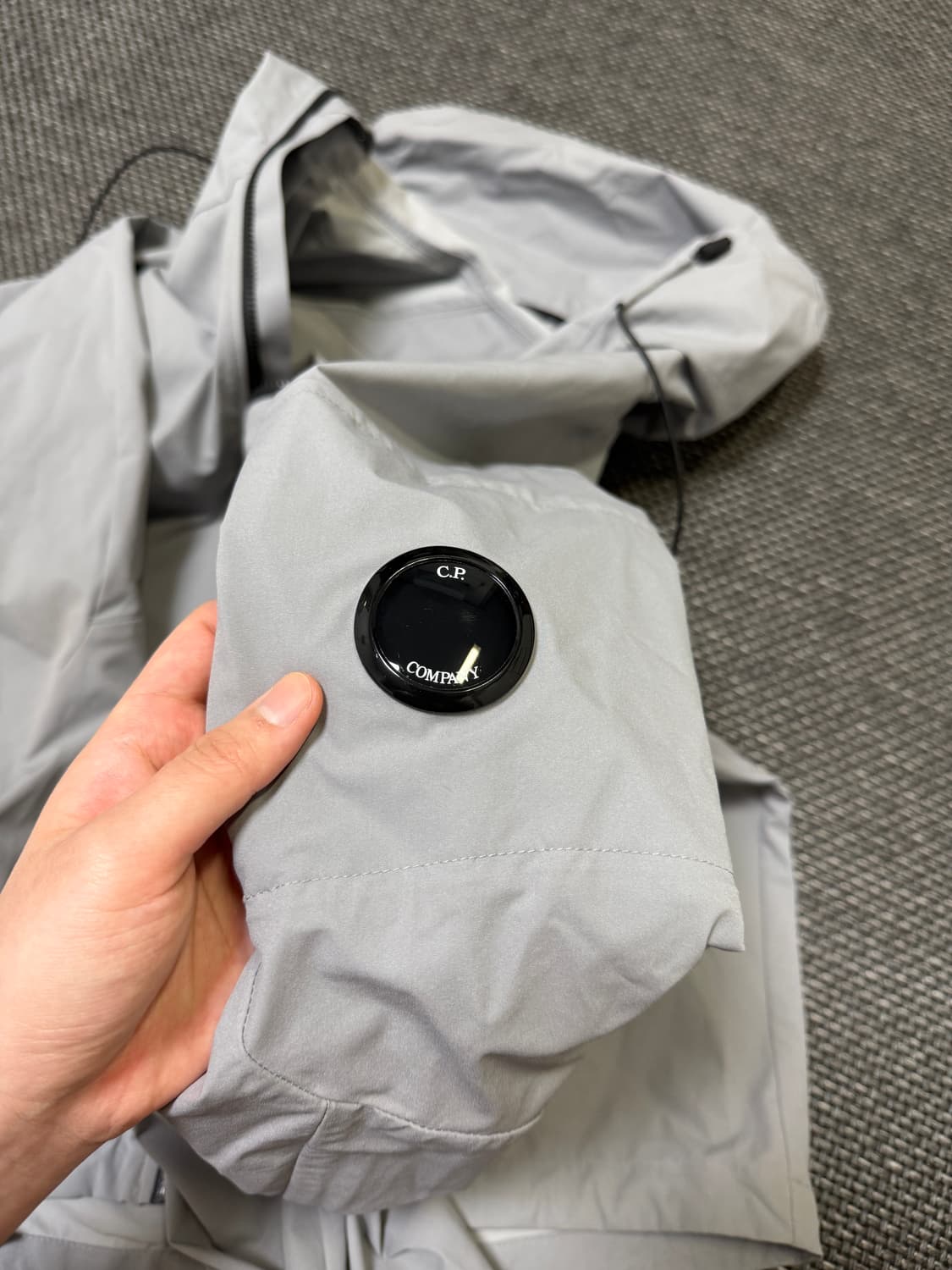씨피컴퍼니 프로텍 후드 자켓 바람막이 그레이 상품이미지7