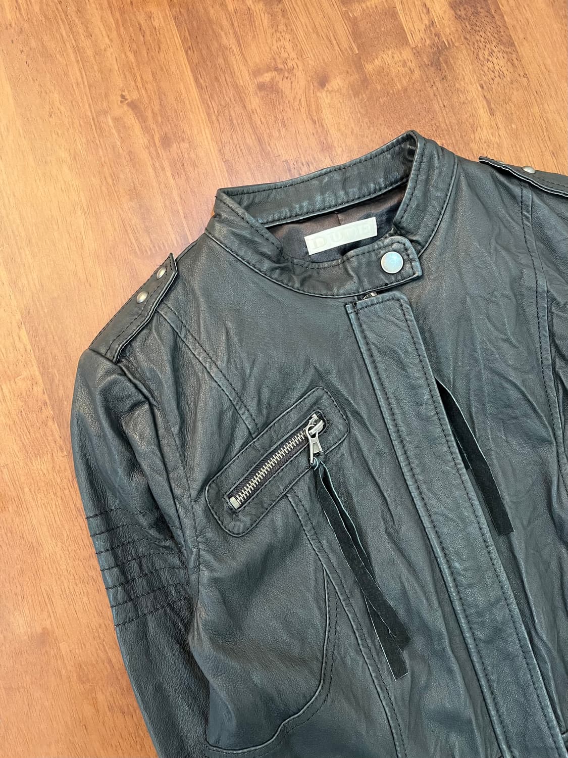 Y2K 그런지 페이크 레더 숏 자켓 상품이미지3