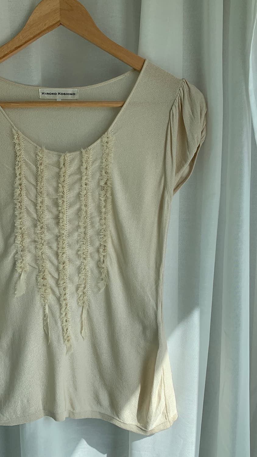 Hiroko Koshino cubic frill half knit 상품이미지2