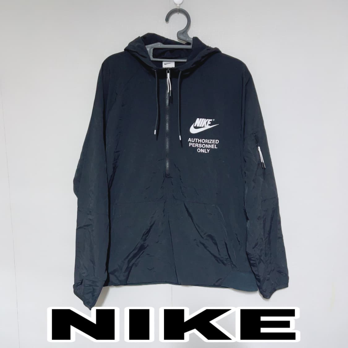 나이키 블랙 프린팅 얇은 봄 아노락 상품이미지1