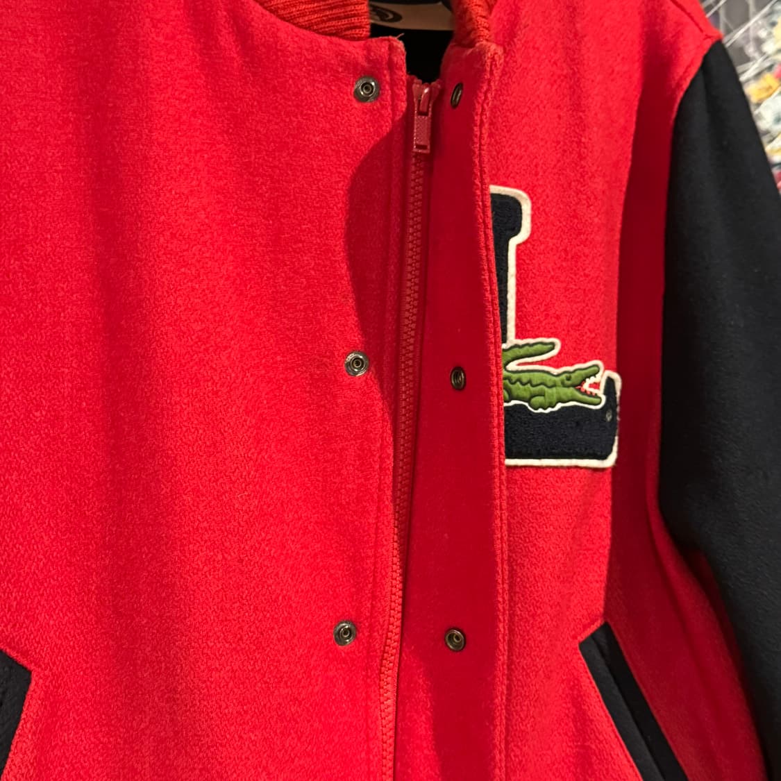 Lacoste 라코스테 자수 울 야구 점퍼 상품이미지7