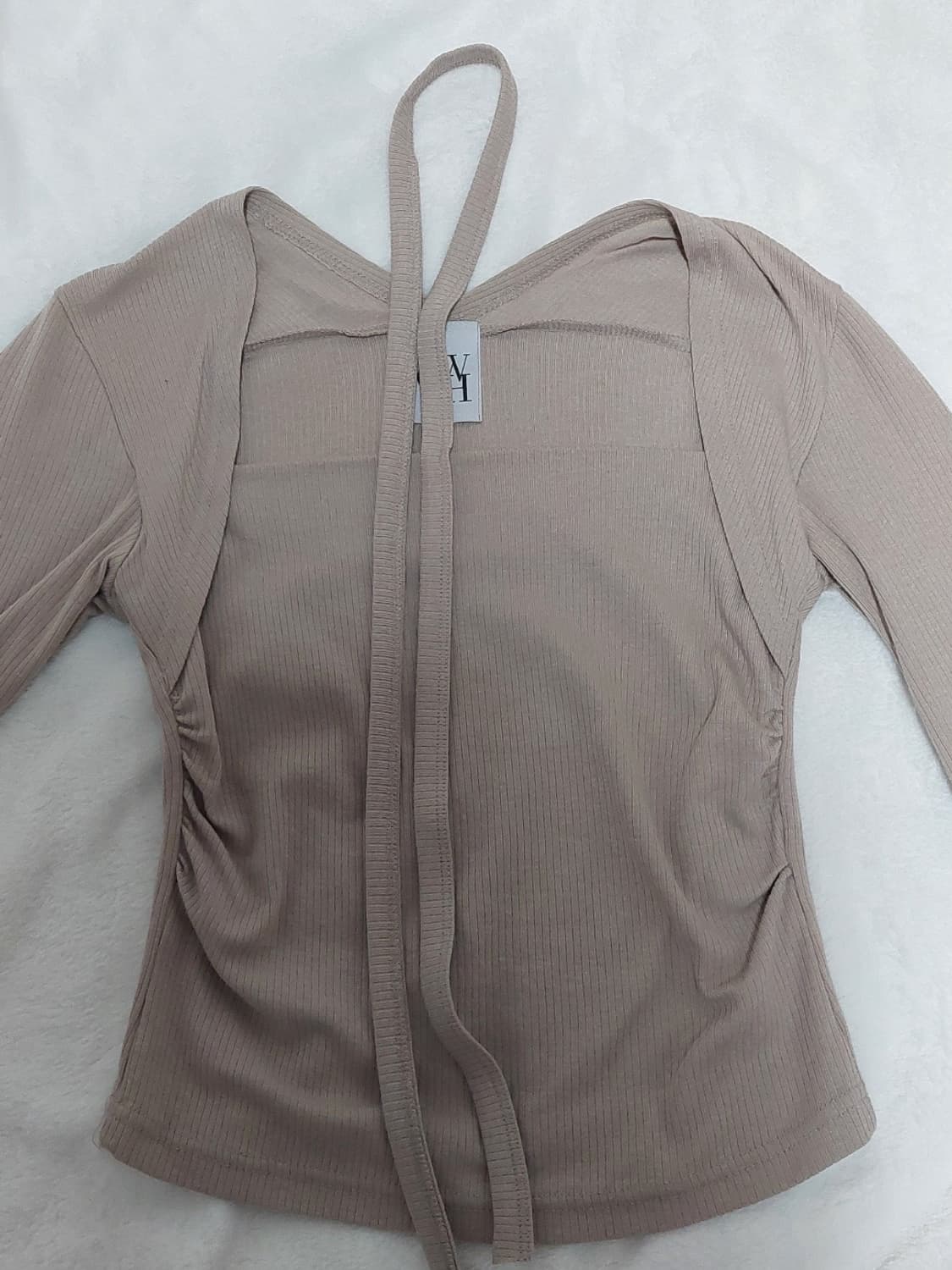 보세 베이지 머플러 브이넥 세트 상품이미지3