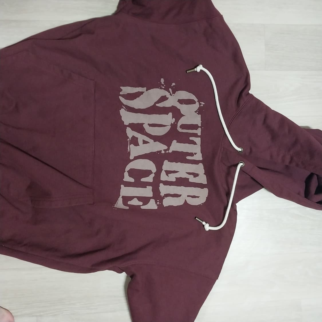 스페이스 헤비코튼 후드 버건디 KMHD6723 상품이미지1